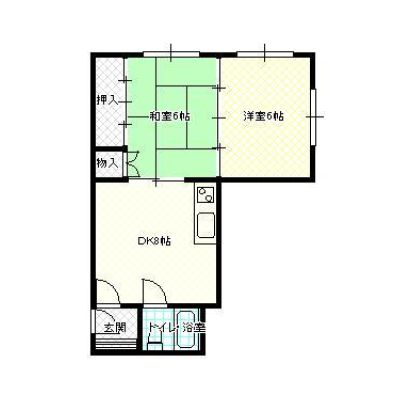 ◎405号室は反転平面図になります。