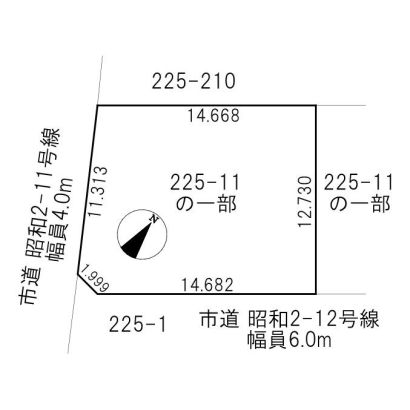 敷地説明図（分筆予定図）